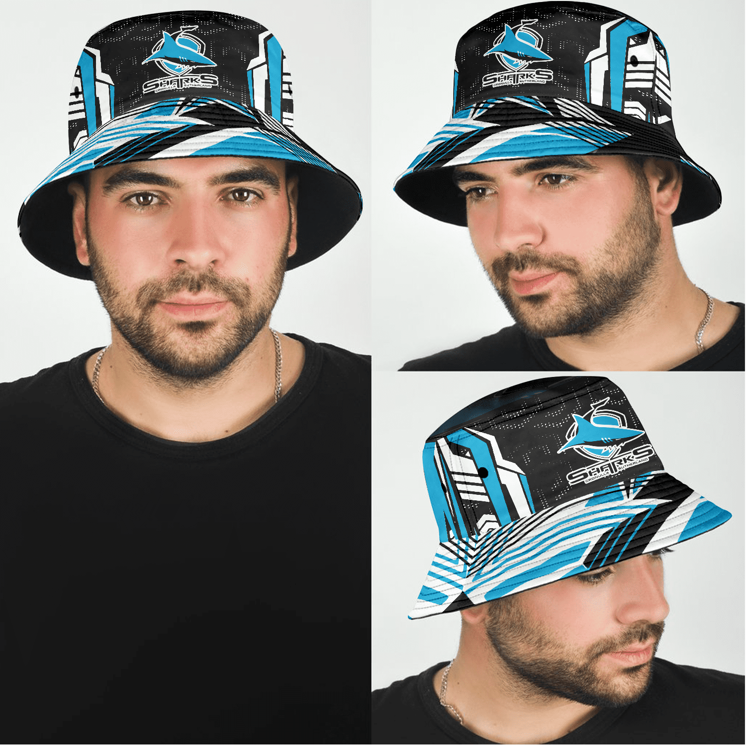 Cronulla-Sutherland Sharks Sports Personalized Bucket Hat Gift For Fans Cronulla-Sutherland Sharks Sports Personalized Bucket Hat Gift For Fans
