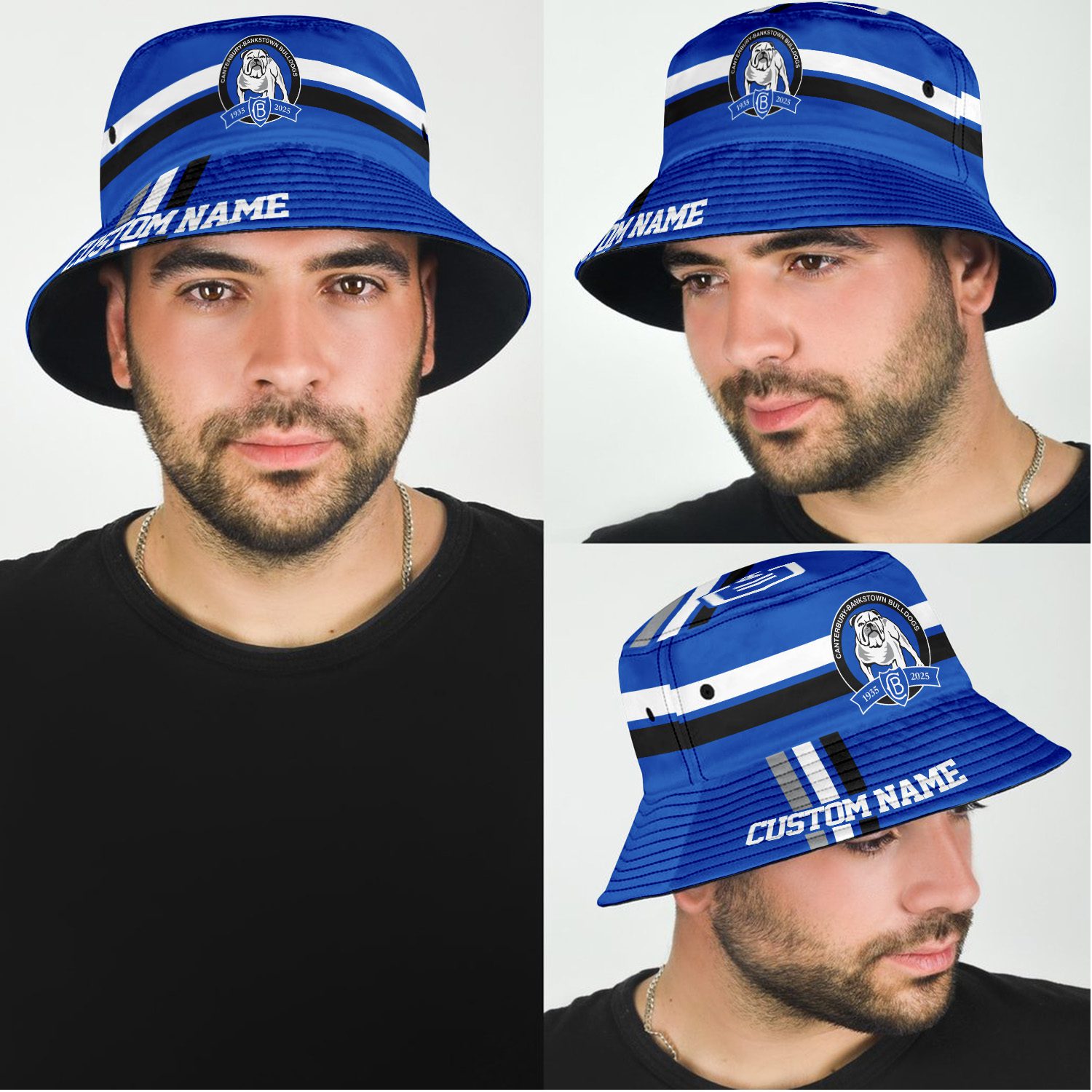 Canterbury-Bankstown Bulldogs Sports Personalized Bucket Hat Gift For Fans Canterbury-Bankstown Bulldogs Sports Personalized Bucket Hat Gift For Fans