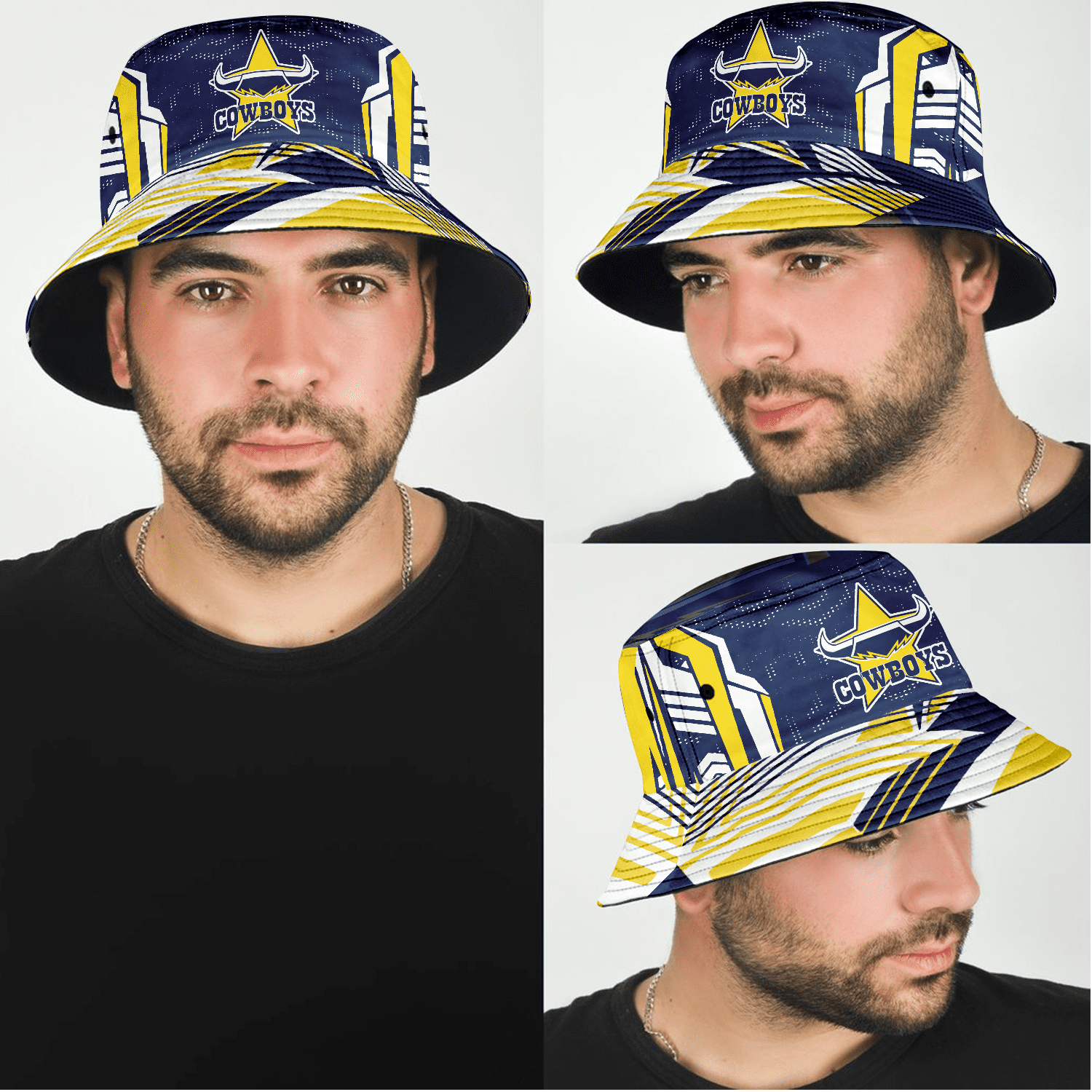 North Queensland Cowboys Sports Personalized Bucket Hat Gift For Fans North Queensland Cowboys Sports Personalized Bucket Hat Gift For Fans