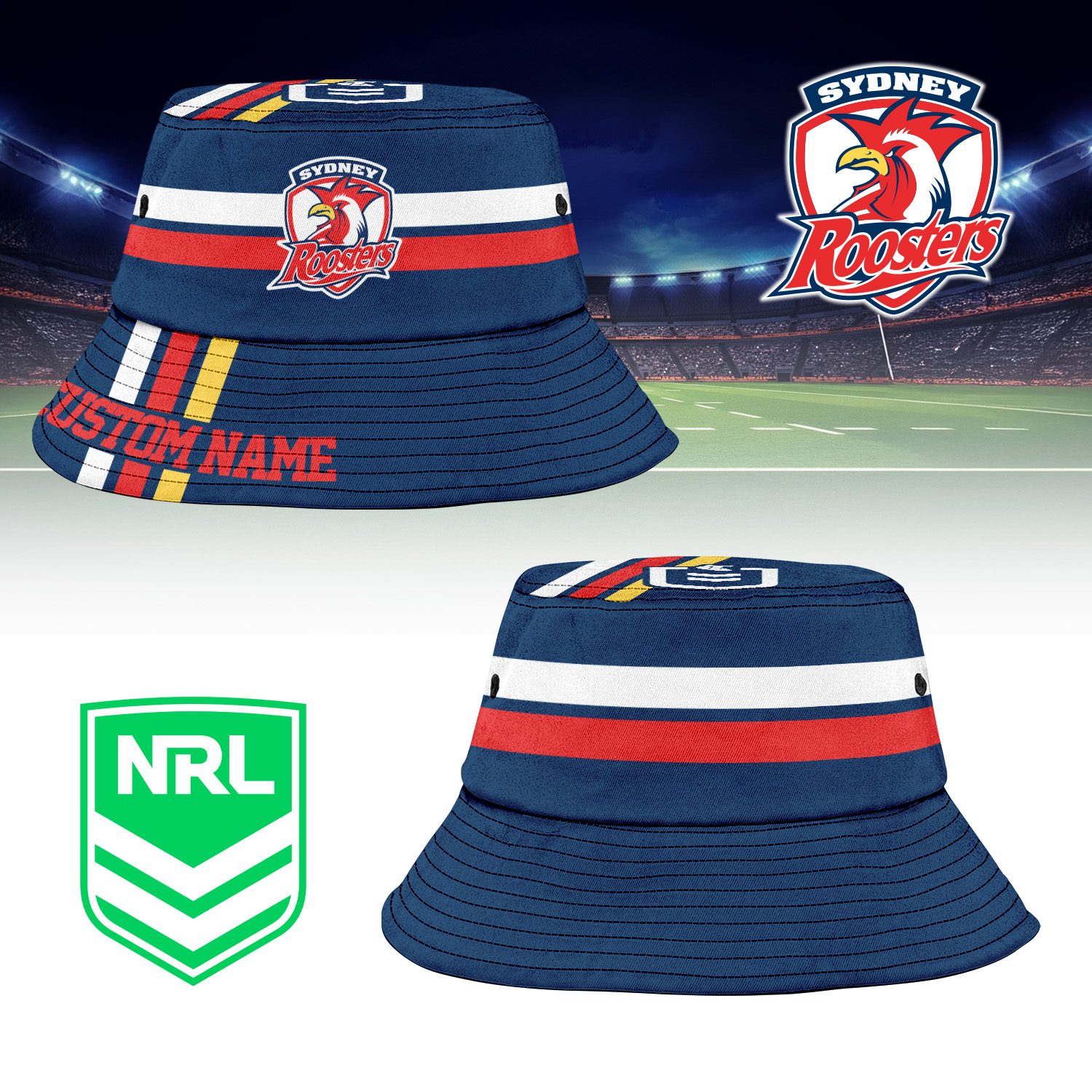 Sydney Roosters Sports Personalized Bucket Hat Gift For Fans Sydney Roosters Sports Personalized Bucket Hat Gift For Fans