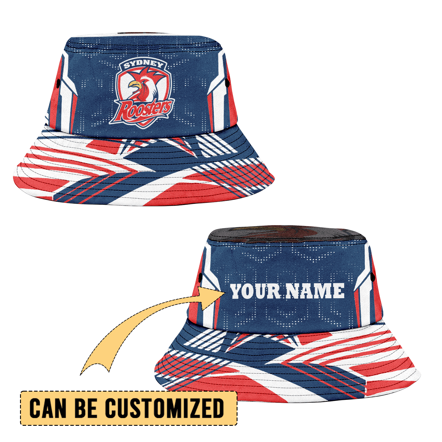Sydney Roosters Sports Personalized Bucket Hat Gift For Fans Sydney Roosters Sports Personalized Bucket Hat Gift For Fans