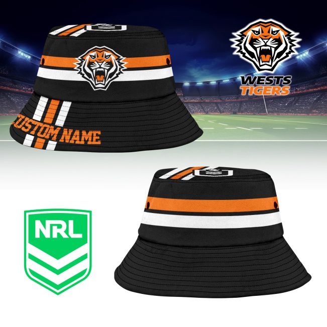 Wests Tigers Sports Personalized Bucket Hat Gift For Fans