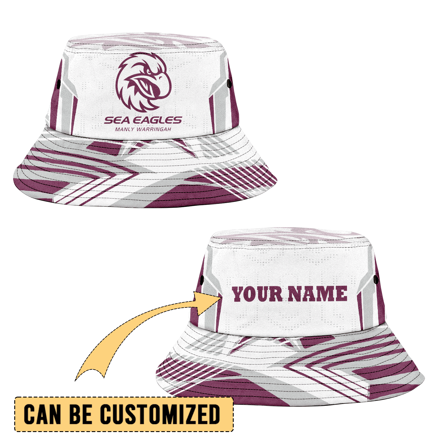 Manly Warringah Sea Eagles Sports Personalized Bucket Hat Gift For Fans Manly Warringah Sea Eagles Sports Personalized Bucket Hat Gift For Fans