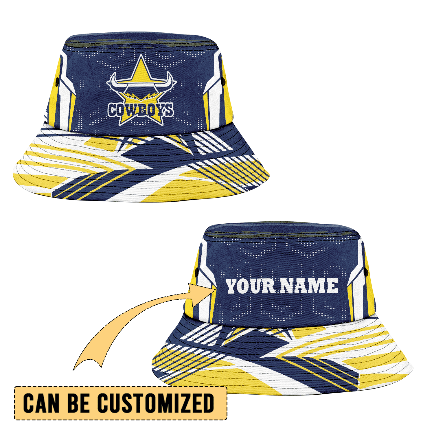 North Queensland Cowboys Sports Personalized Bucket Hat Gift For Fans North Queensland Cowboys Sports Personalized Bucket Hat Gift For Fans