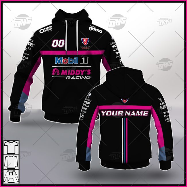 Personalise V8 Supercars Walkinshaw Andretti United 2021 Hoodie Pink - OldSchoolThings - Personalize Your Own New & Retro Sports Jerseys, Hoodies, T Shirts