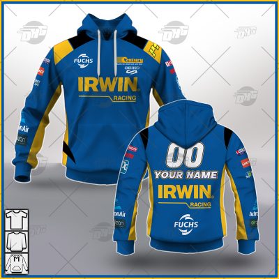 Personalise V8 Supercars Team 18 - IRWIN Racing Mark Winterbottom Jersey Style Hoodie - OldSchoolThings - Personalize Your Own New & Retro Sports Jerseys, Hoodies, T Shirts