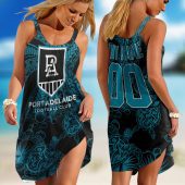 Personalized  Port Adelaide Football Club AFL Special Polynesian Sleeveless Summer Beach Sundress for Women
