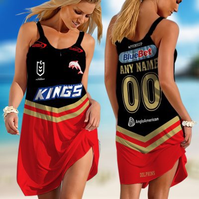 Personalized NRL New Zealand Warriors Heritage Kits Sleeveless Summer Beach Sundress for Women