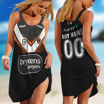 Personalized NRL New Zealand Warriors Heritage Kits Sleeveless Summer Beach Sundress for Women