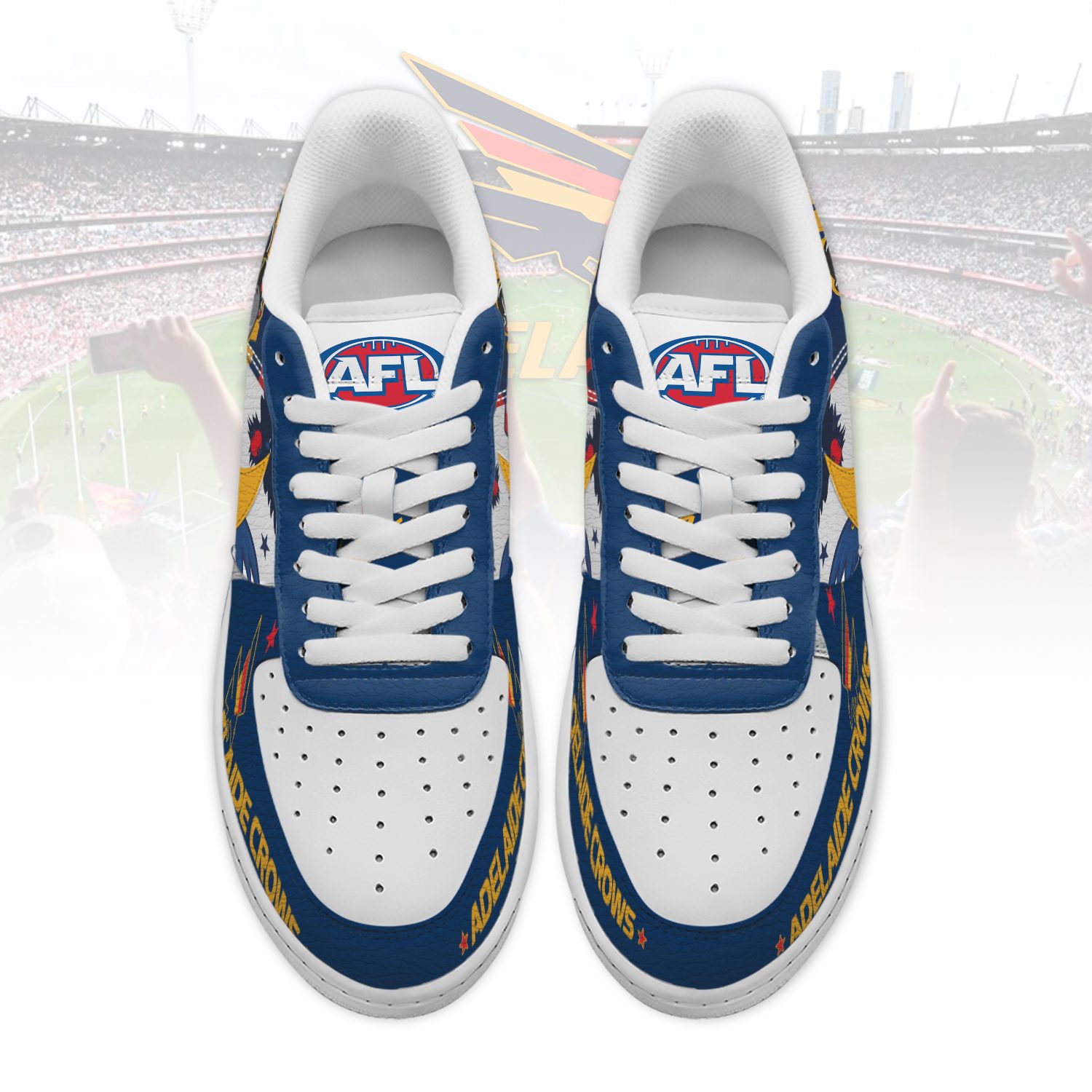 Adelaide Crows Sports Air Force 1 Sneakers Shoes For Men And Women Adelaide Crows Sports Air Force 1 Sneakers Shoes For Men And Women