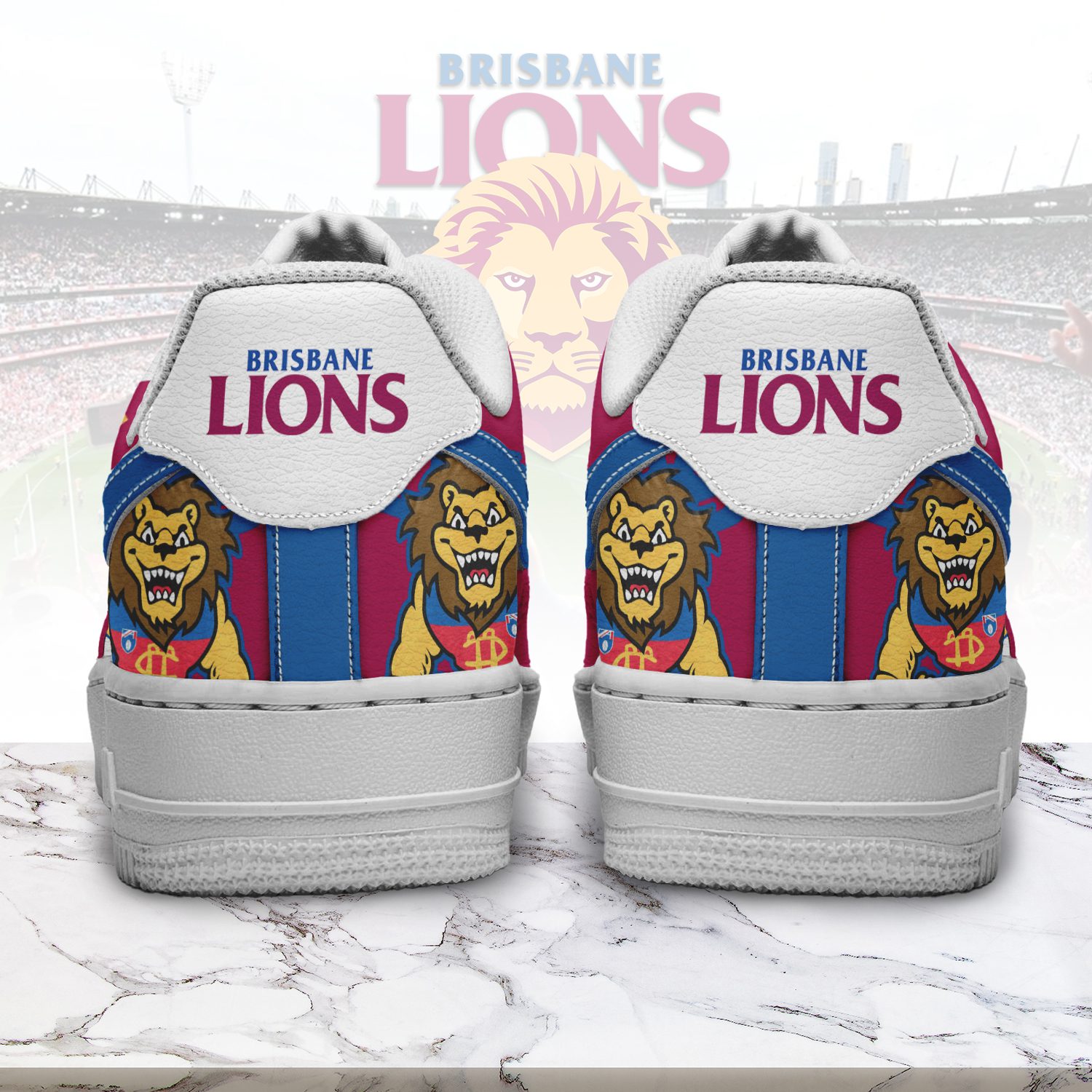 Brisbane Lions Sports Air Force 1 Sneakers Shoes For Men And Women Brisbane Lions Sports Air Force 1 Sneakers Shoes For Men And Women