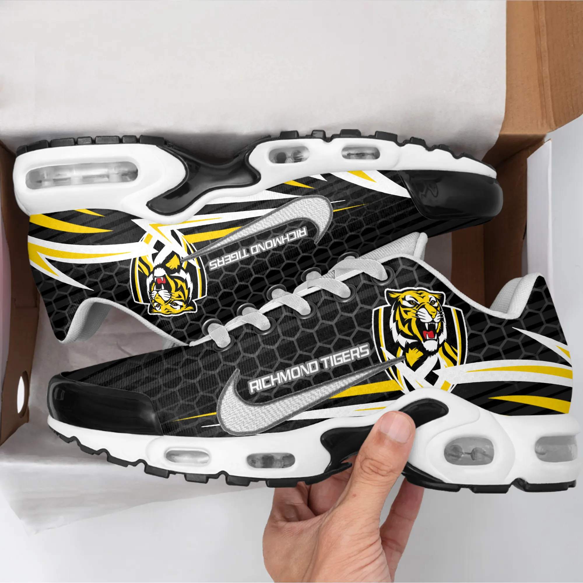 Richmond Tigers Sports Air Max Plus Sneakers For Men And Women Richmond Tigers Sports Air Max Plus Sneakers For Men And Women