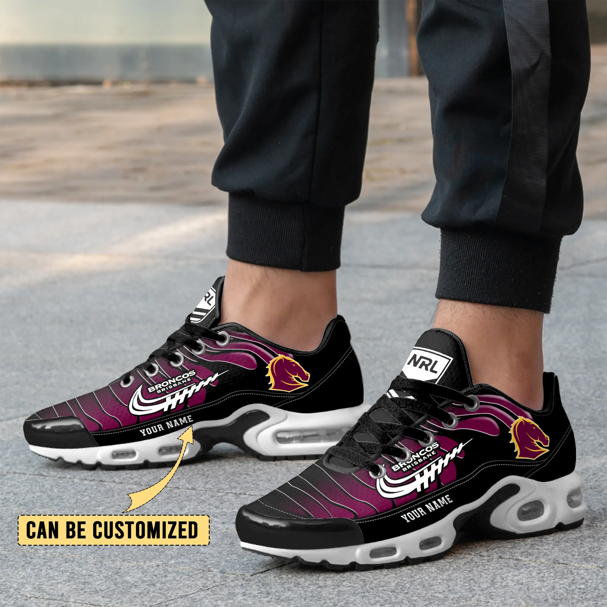 Brisbane Broncos Sports Air Max Plus Sneakers For Men And Women Brisbane Broncos Sports Air Max Plus Sneakers For Men And Women