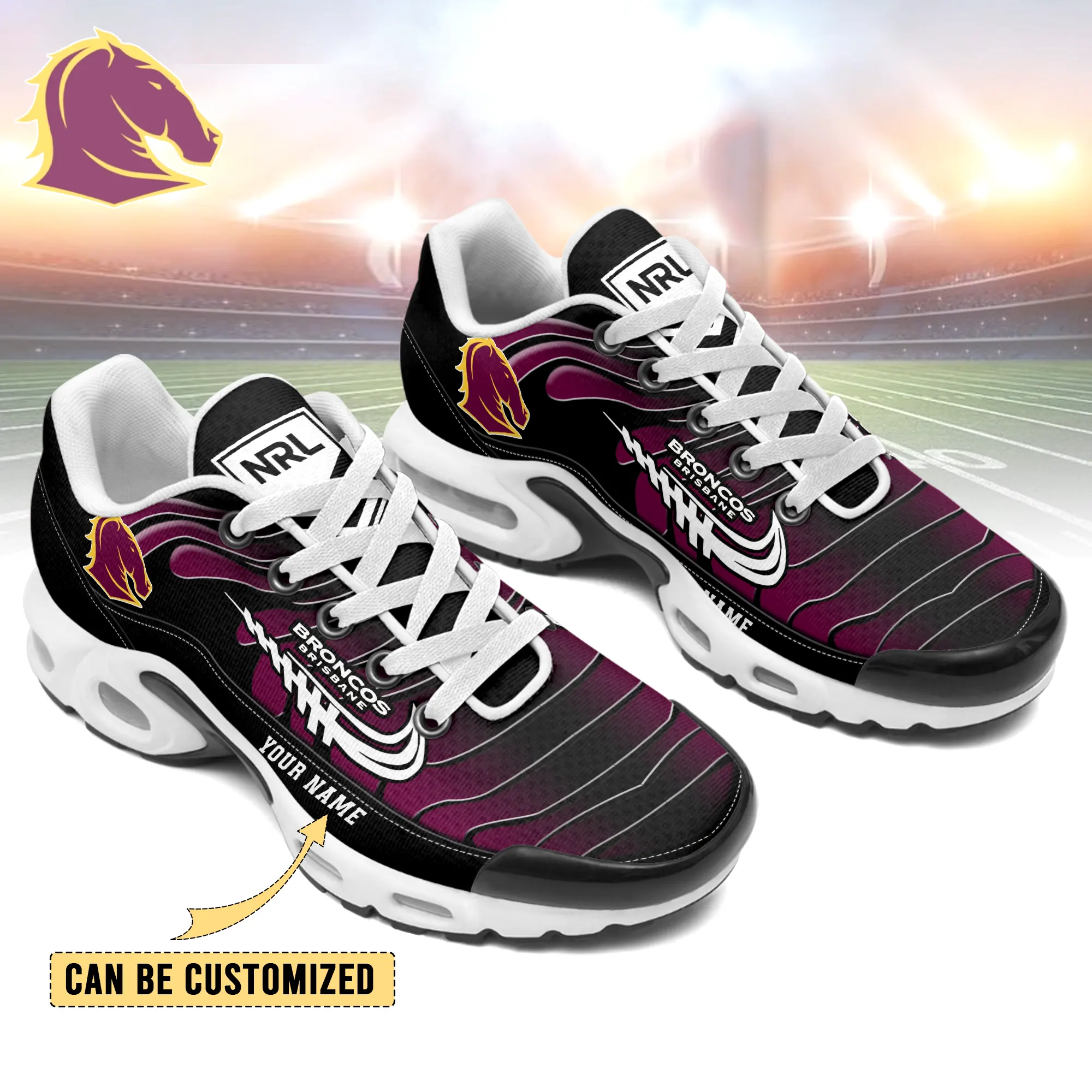 Brisbane Broncos Sports Air Max Plus Sneakers For Men And Women Brisbane Broncos Sports Air Max Plus Sneakers For Men And Women