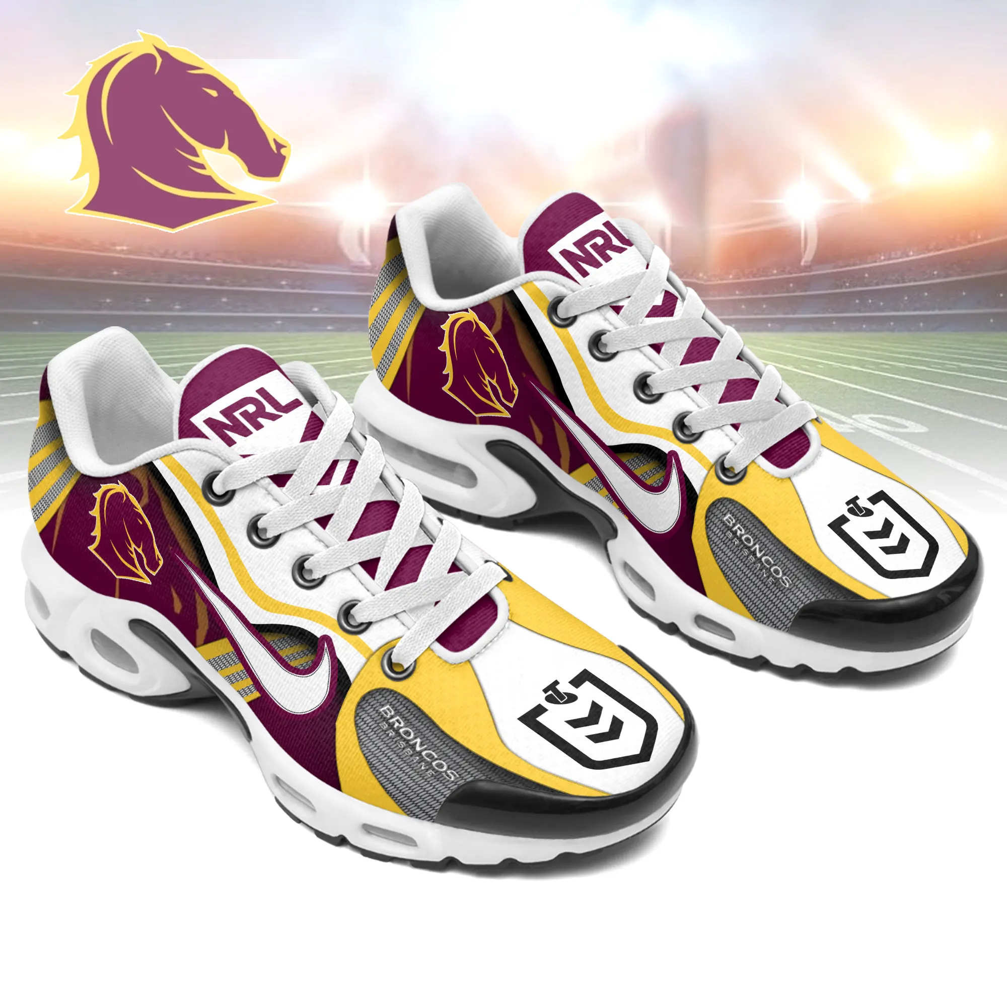Brisbane Broncos Sports Air Max Plus Sneakers For Men And Women Brisbane Broncos Sports Air Max Plus Sneakers For Men And Women