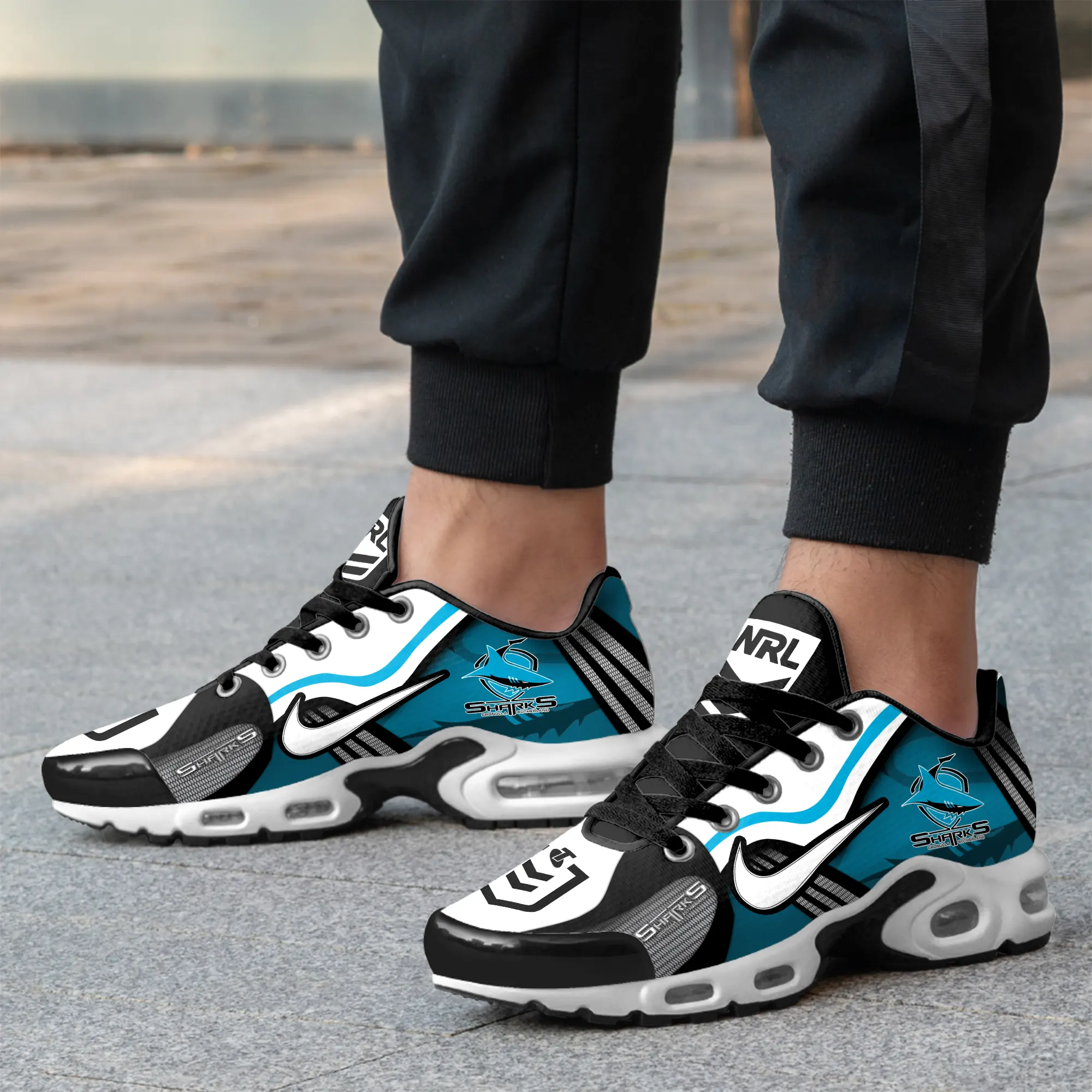 Cronulla-Sutherland Sharks Sports Air Max Plus Sneakers For Men And Women Cronulla-Sutherland Sharks Sports Air Max Plus Sneakers For Men And Women