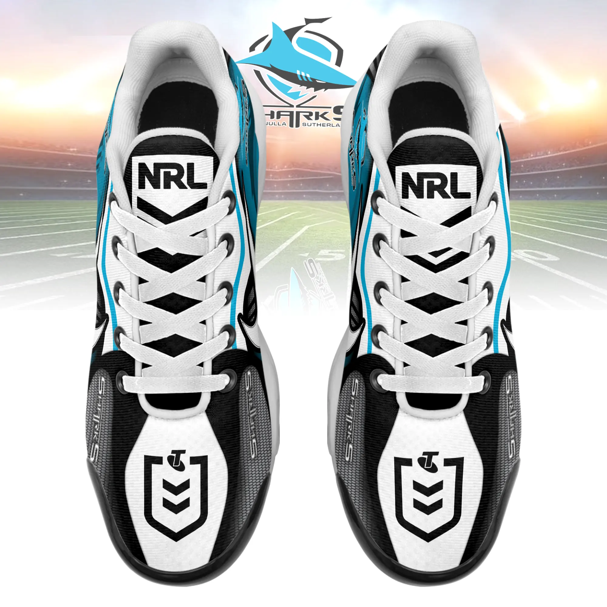 Cronulla-Sutherland Sharks Sports Air Max Plus Sneakers For Men And Women Cronulla-Sutherland Sharks Sports Air Max Plus Sneakers For Men And Women