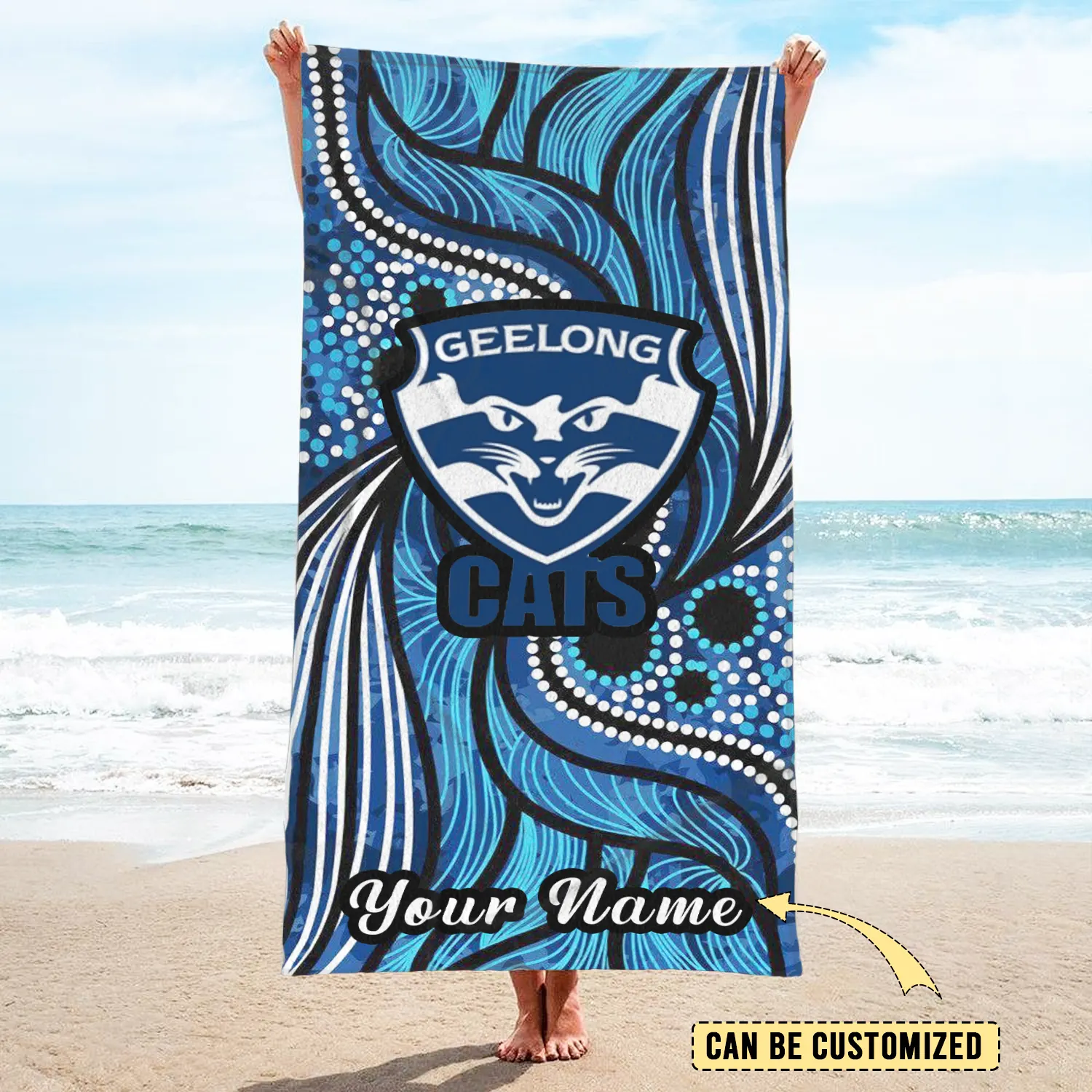 Geelong Cats Pool Travel Beach  Towels Geelong Cats Pool Travel Beach  Towels