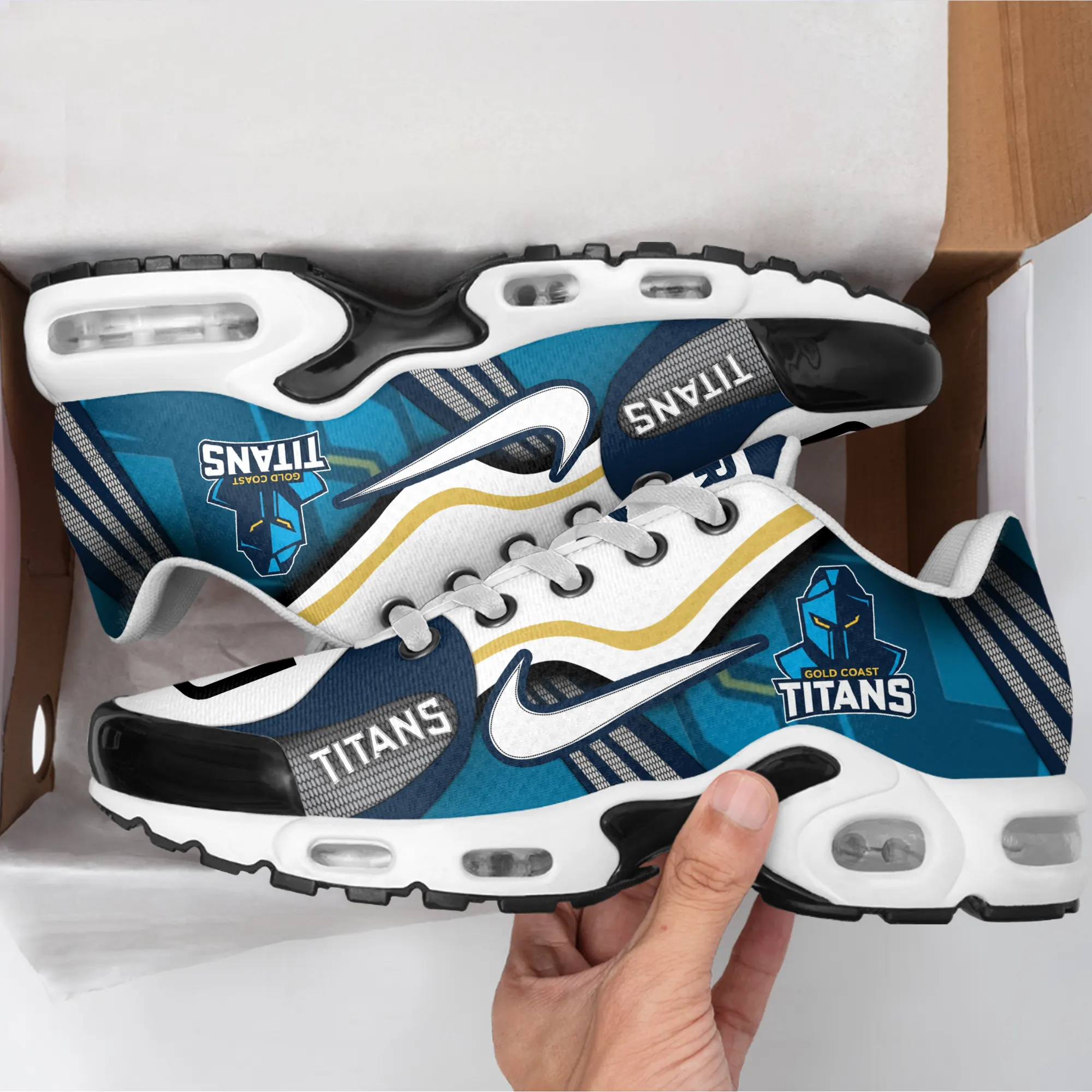 Gold Coast Titans Sports Air Max Plus Sneakers For Men And Women Gold Coast Titans Sports Air Max Plus Sneakers For Men And Women