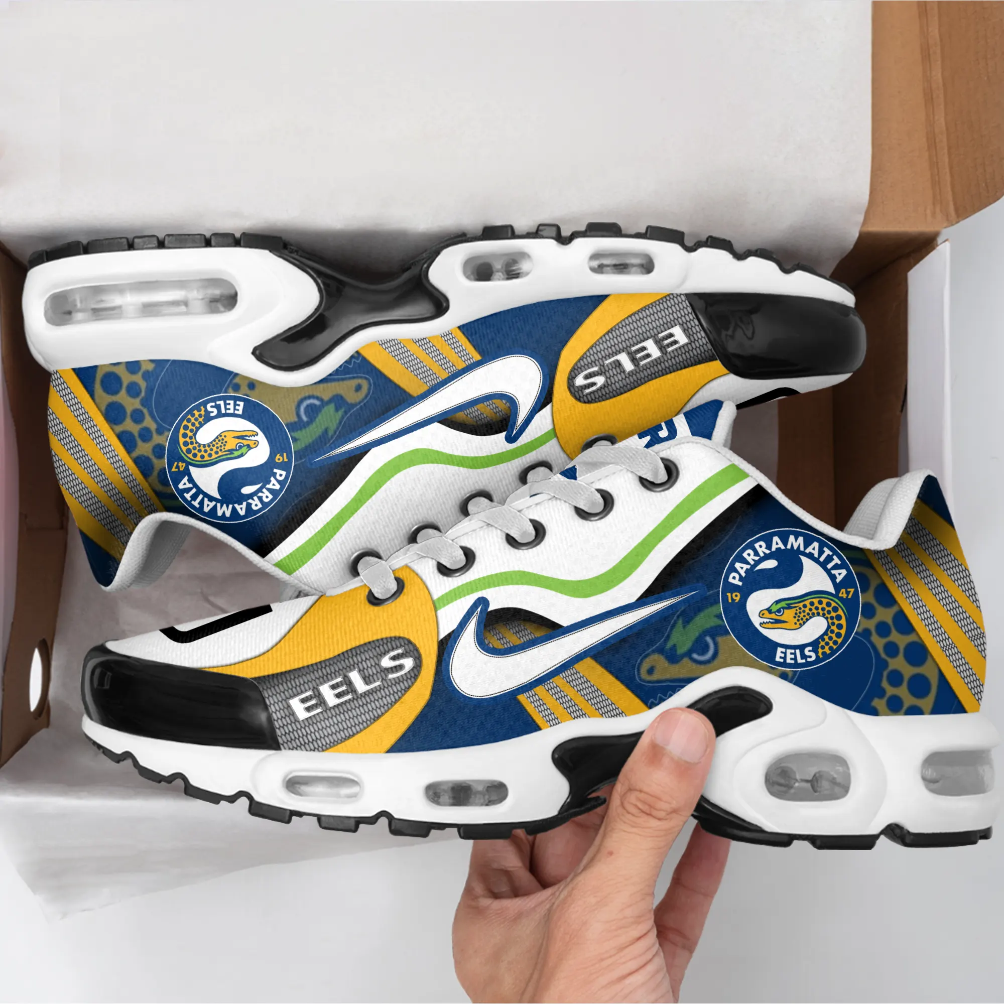 Parramatta Eels Sports Air Max Plus Sneakers For Men And Women Parramatta Eels Sports Air Max Plus Sneakers For Men And Women