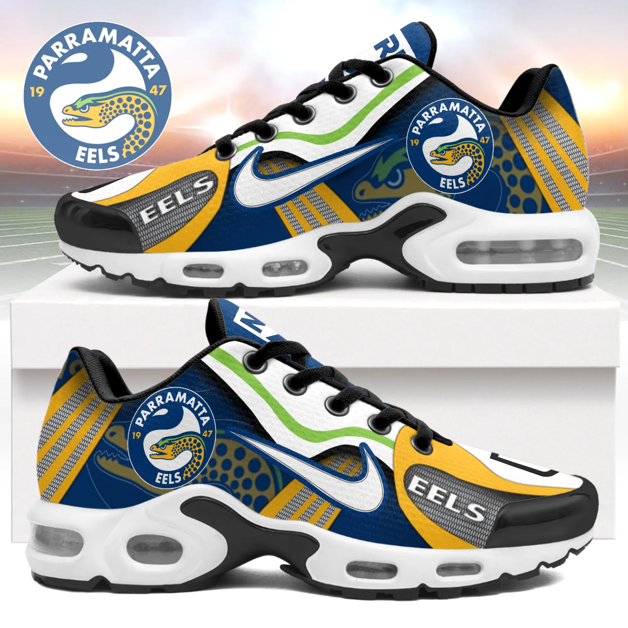 Parramatta Eels Sports Air Max Plus Sneakers For Men And Women Parramatta Eels Sports Air Max Plus Sneakers For Men And Women