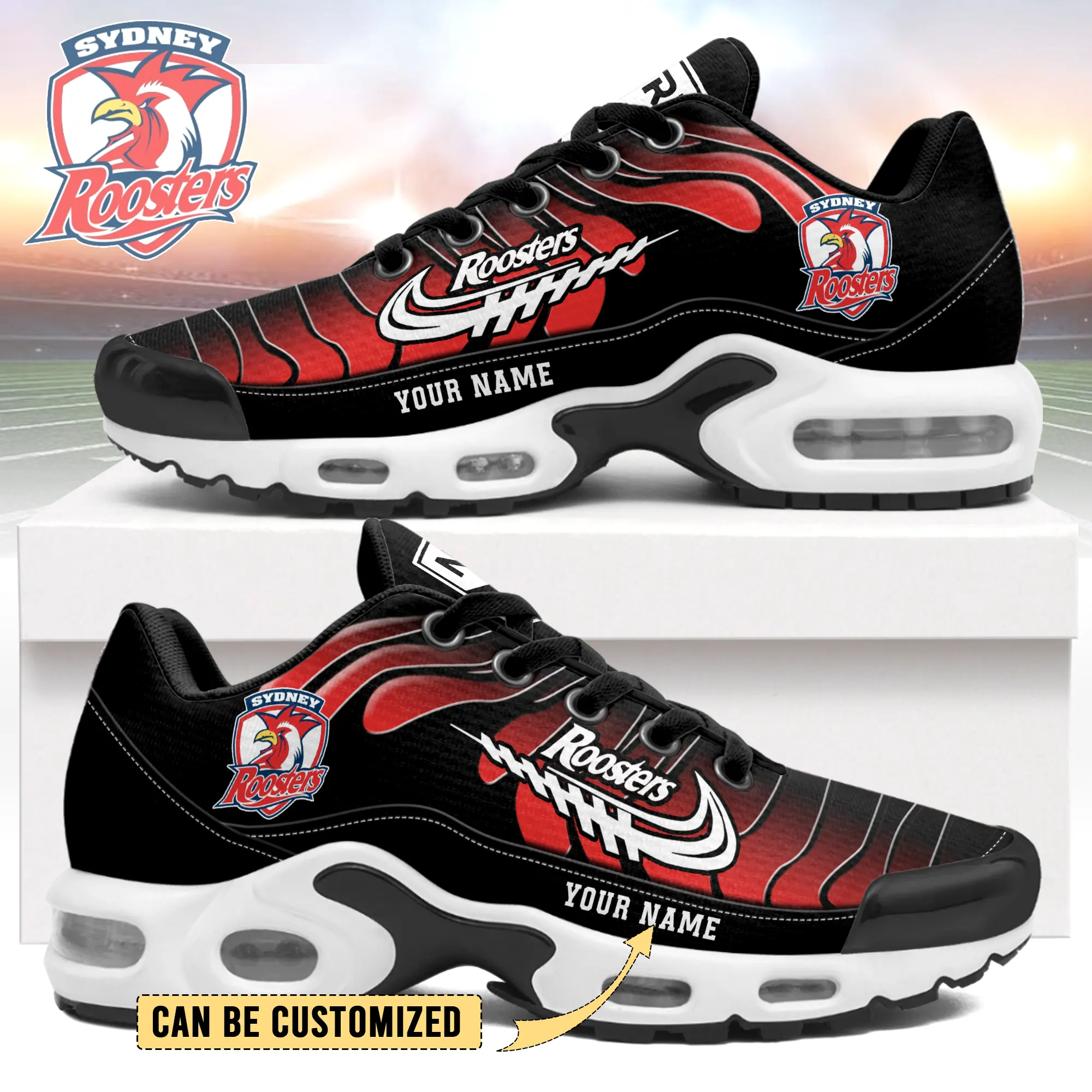 Sydney Roosters Sports Air Max Plus Sneakers For Men And Women Sydney Roosters Sports Air Max Plus Sneakers For Men And Women