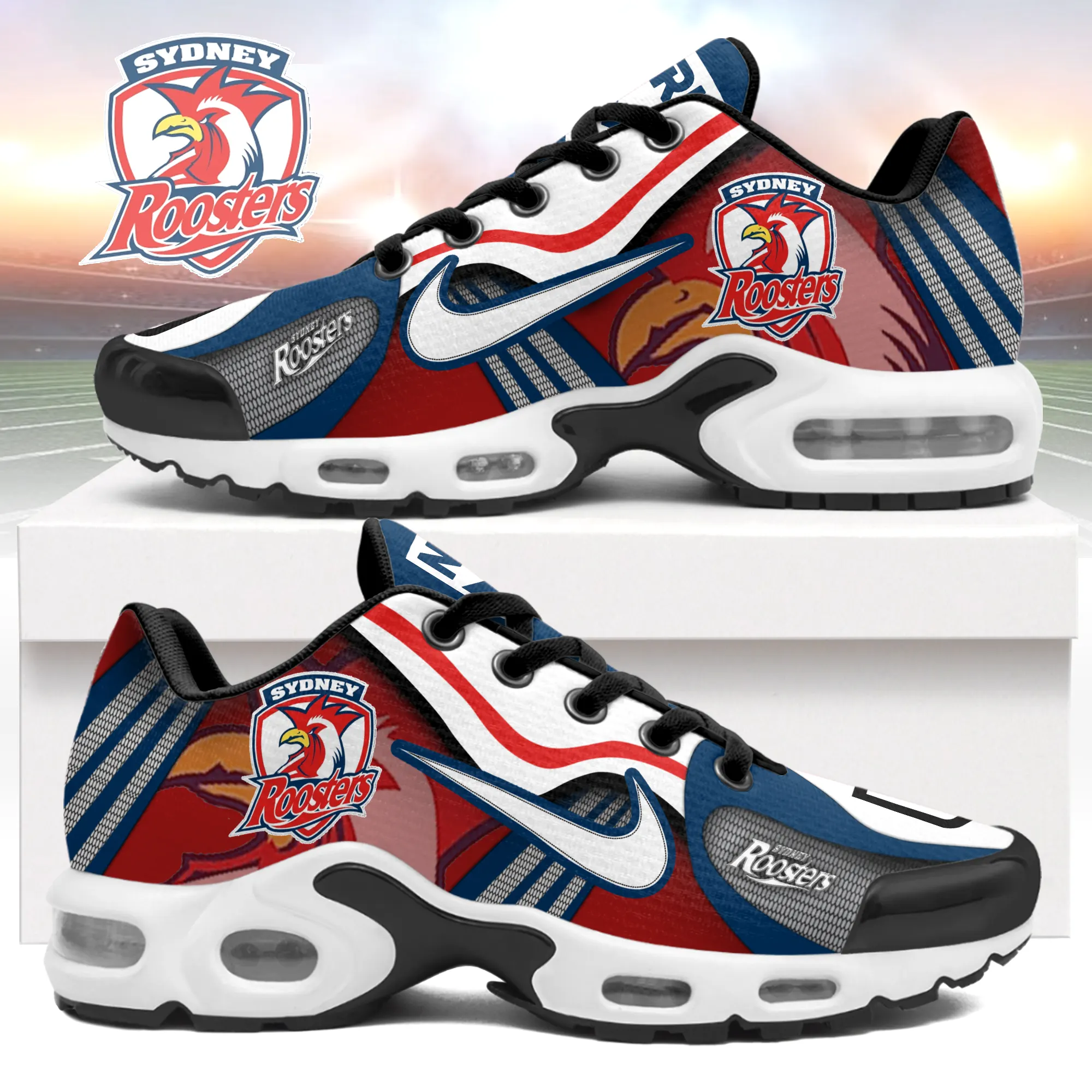Sydney Roosters Sports Air Max Plus Sneakers For Men And Women Sydney Roosters Sports Air Max Plus Sneakers For Men And Women
