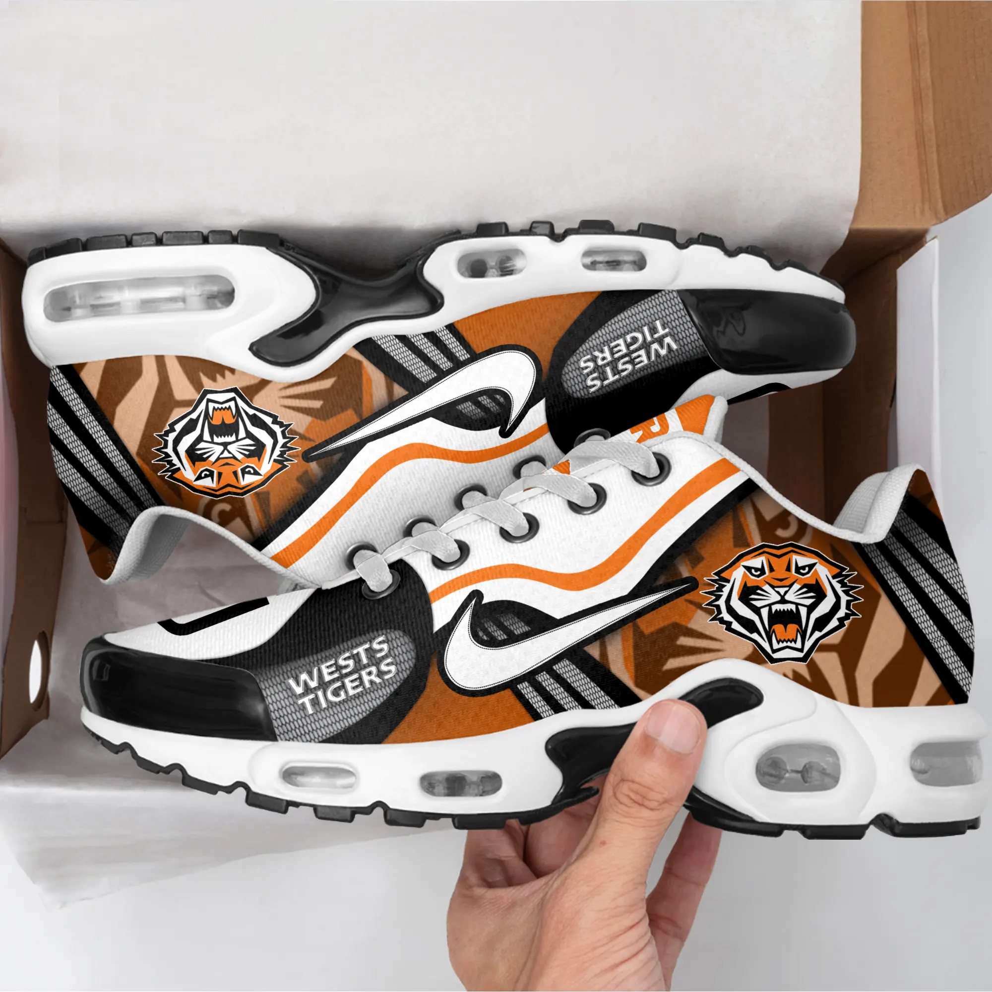 Wests Tigers Sports Air Max Plus Sneakers For Men And Women Wests Tigers Sports Air Max Plus Sneakers For Men And Women