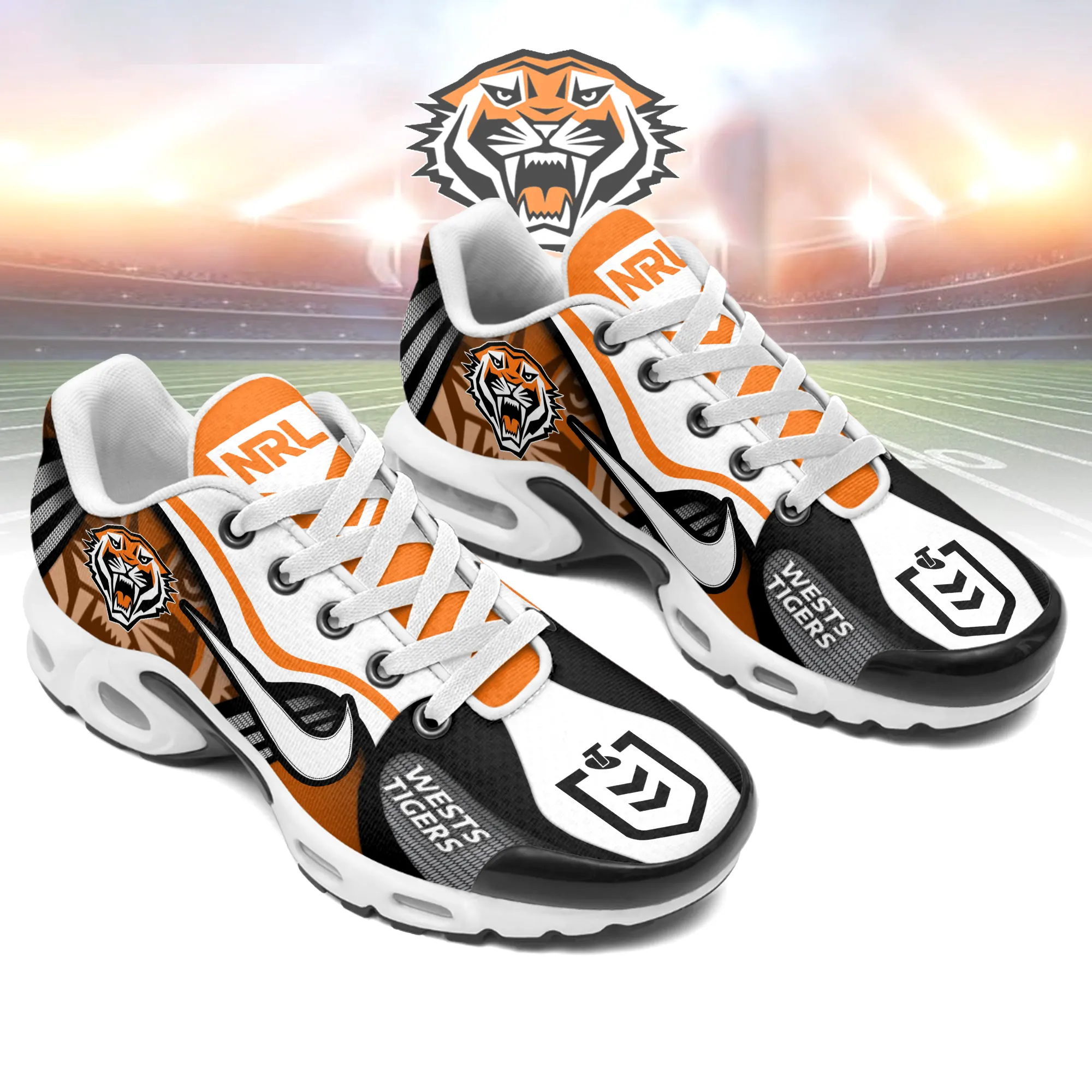 Wests Tigers Sports Air Max Plus Sneakers For Men And Women Wests Tigers Sports Air Max Plus Sneakers For Men And Women