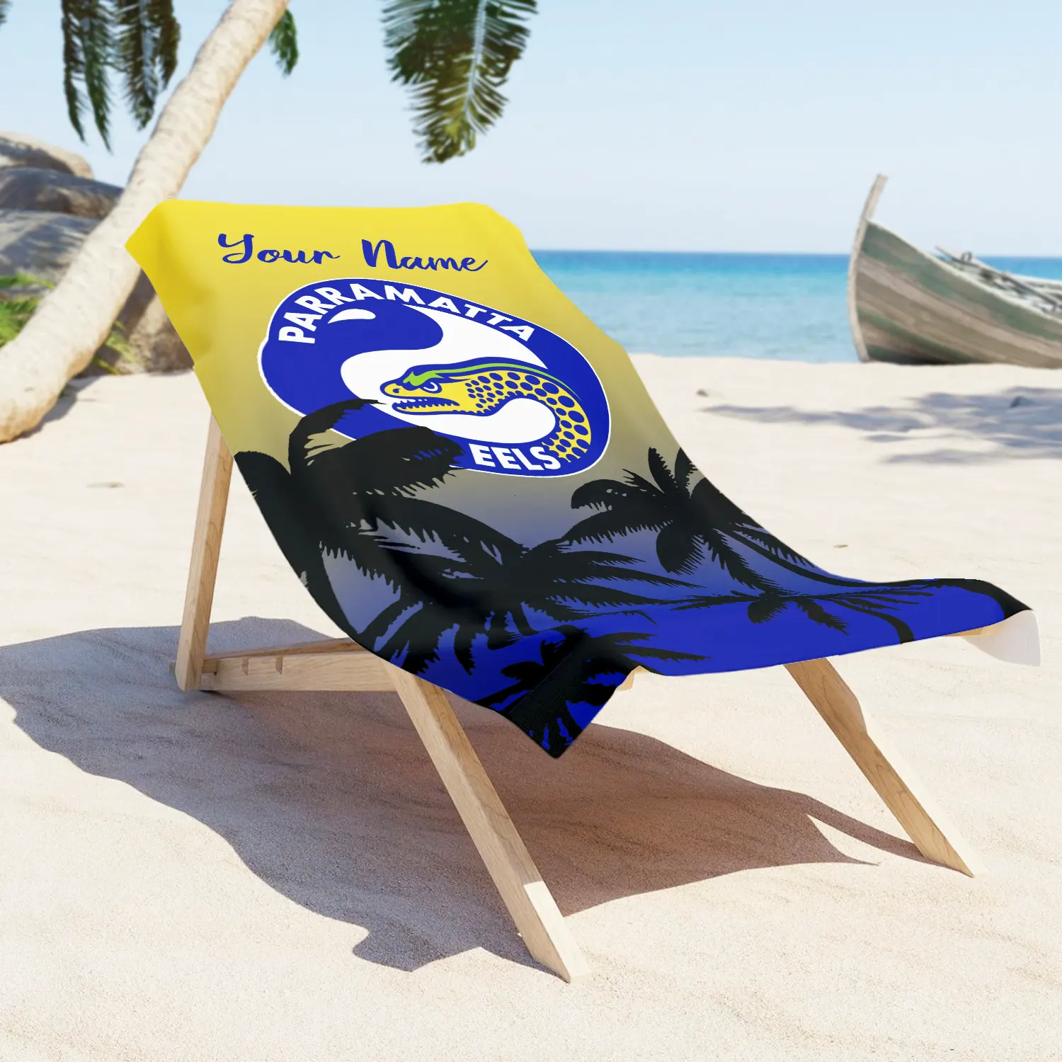 Parramatta Eels Personalized Pool Travel Beach  Towels Parramatta Eels Personalized Pool Travel Beach  Towels