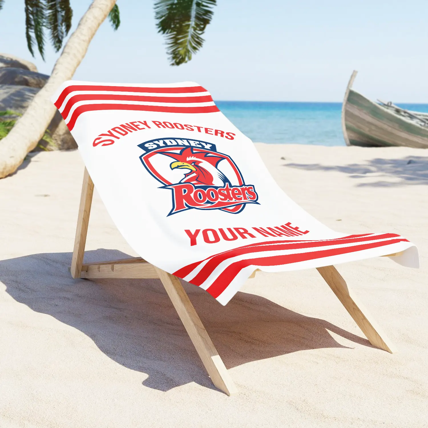 Sydney Roosters Personalized Pool Travel Beach  Towels Sydney Roosters Personalized Pool Travel Beach  Towels