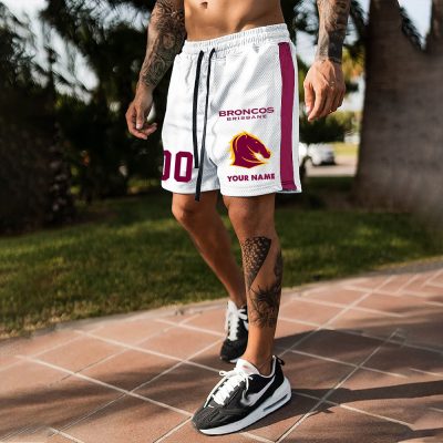 Brisbane Broncos Custom Name And Number Short Pants Gift For Fans