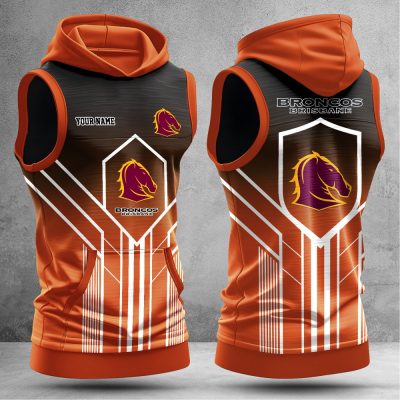 NRL Brisbane Broncos Hooded Tank Top Gift For Fans Brisbane Broncos Hooded Tank Top Gift For Fans