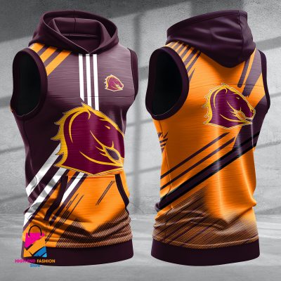NRL Brisbane Broncos Hooded Tank Top Gift For Fans Brisbane Broncos Hooded Tank Top Gift For Fans