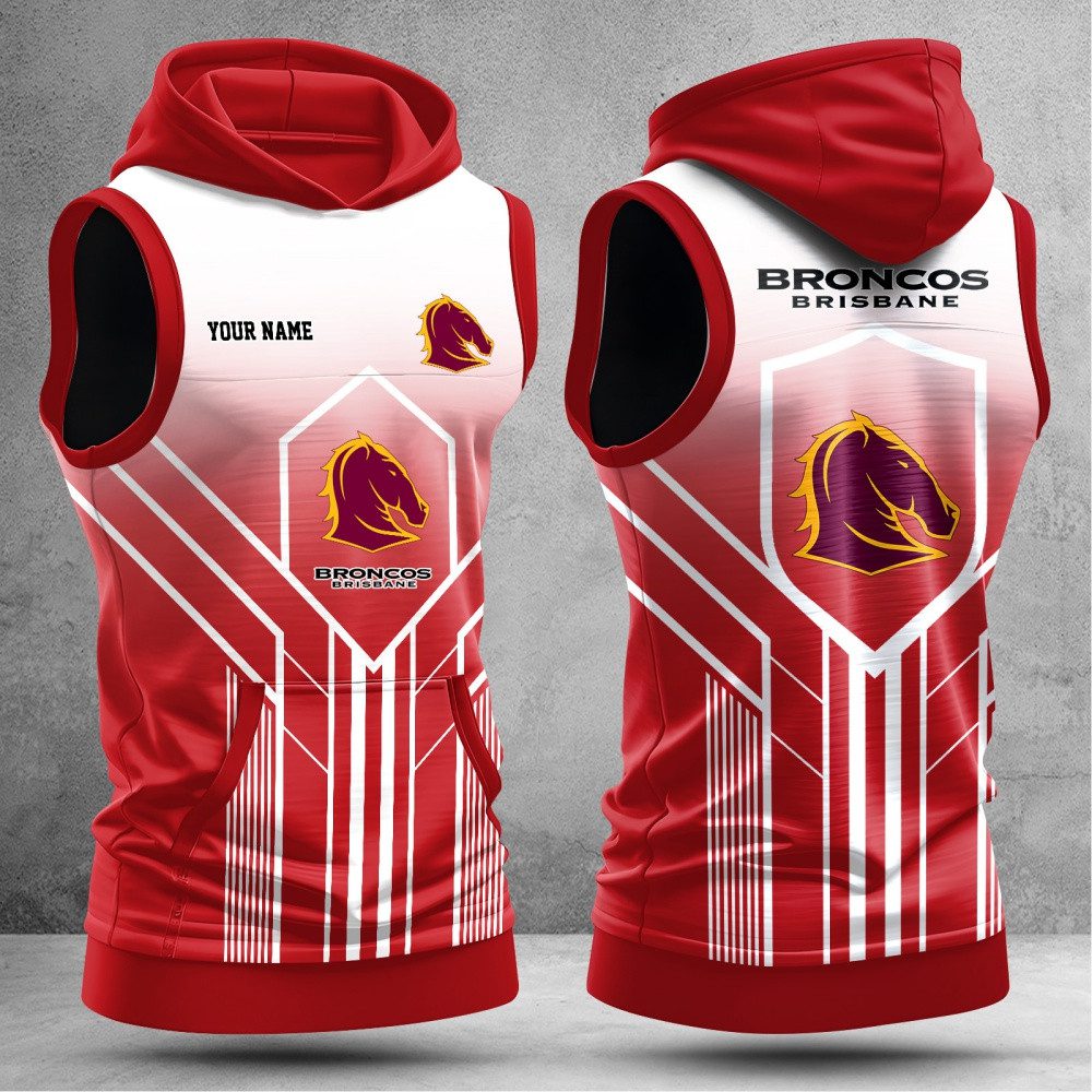 NRL Brisbane Broncos Hooded Tank Top Gift For Fans NRL Brisbane Broncos Hooded Tank Top Gift For Fans