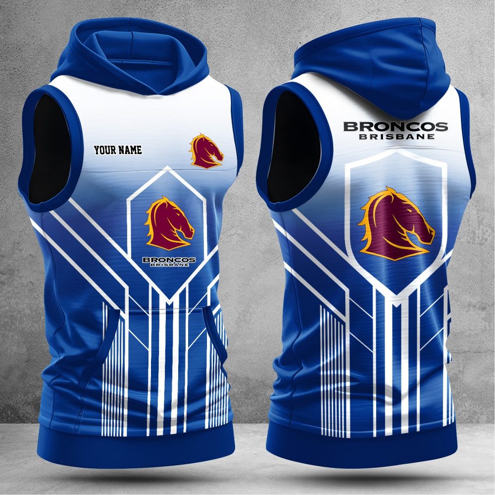 NRL Brisbane Broncos Hooded Tank Top Gift For Fans NRL Brisbane Broncos Hooded Tank Top Gift For Fans