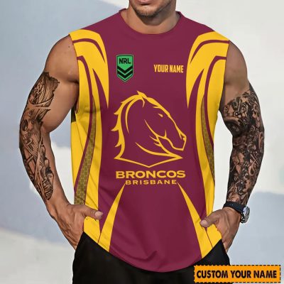 NRL Brisbane Broncos Personalized Tank Top Gift For Fans