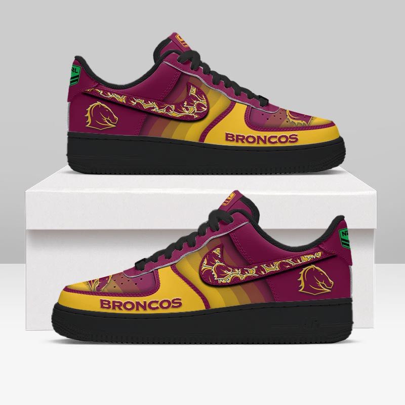 Brisbane Broncos Sports Air Force 1 Sneakers Shoes For Men And Women Brisbane Broncos Sports Air Force 1 Sneakers Shoes For Men And Women
