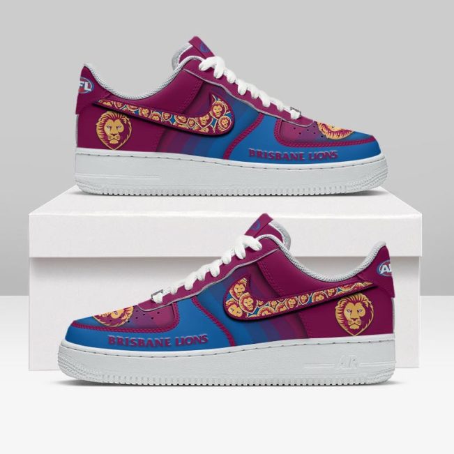Brisbane Lions Sports Air Force 1 Sneakers Shoes For Men And Women