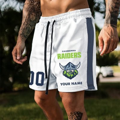 Canberra Raiders Custom Name And Number Short Pants Gift For Fans