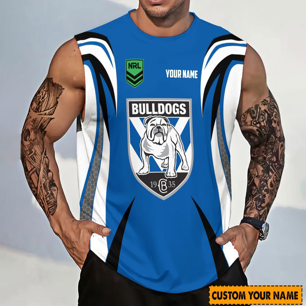 Canterbury-Bankstown Bulldogs Personalized Tank Top Gift For Fans Canterbury-Bankstown Bulldogs Personalized Tank Top Gift For Fans
