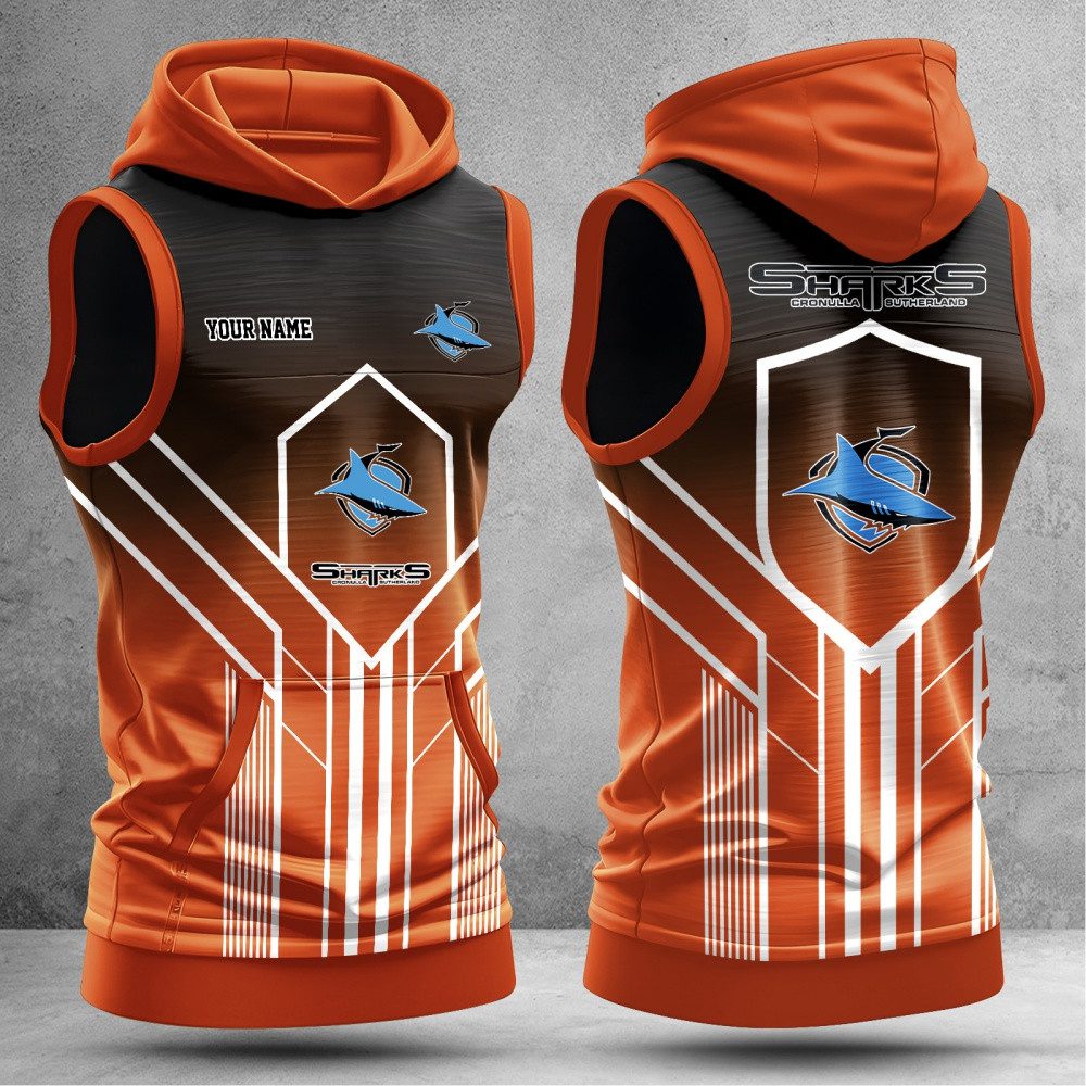 Cronulla-Sutherland Sharks Hooded Tank Top Gift For Fans Cronulla-Sutherland Sharks Hooded Tank Top Gift For Fans