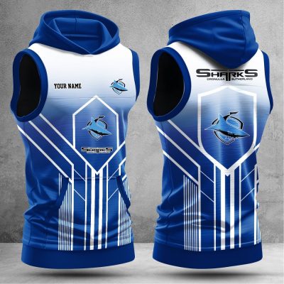 Cronulla-Sutherland Sharks Hooded Tank Top Gift For Fans Cronulla-Sutherland Sharks Hooded Tank Top Gift For Fans