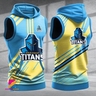 Gold Coast Titans Hooded Tank Top Gift For Fans Gold Coast Titans Hooded Tank Top Gift For Fans