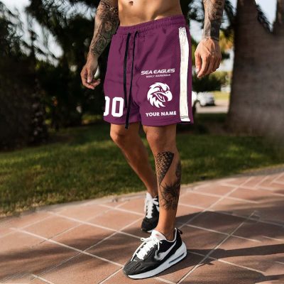 Manly Warringah Sea Eagles Custom Name And Number Short Pants Gift For Fans
