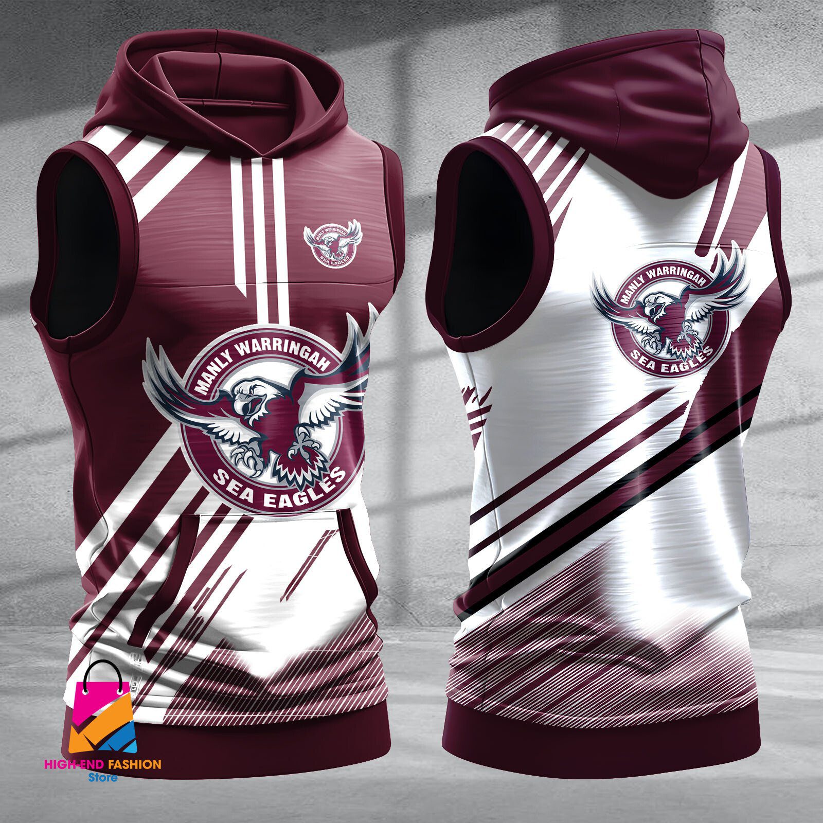 Manly Warringah Sea Eagles Hooded Tank Top Gift For Fans Manly Warringah Sea Eagles Hooded Tank Top Gift For Fans