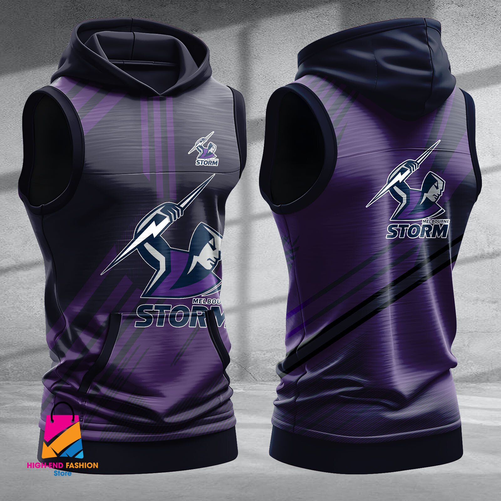 Melbourne Storm Hooded Tank Top Gift For Fans Melbourne Storm Hooded Tank Top Gift For Fans