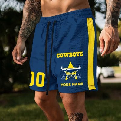 North Queensland Cowboys Custom Name And Number Short Pants Gift For Fans