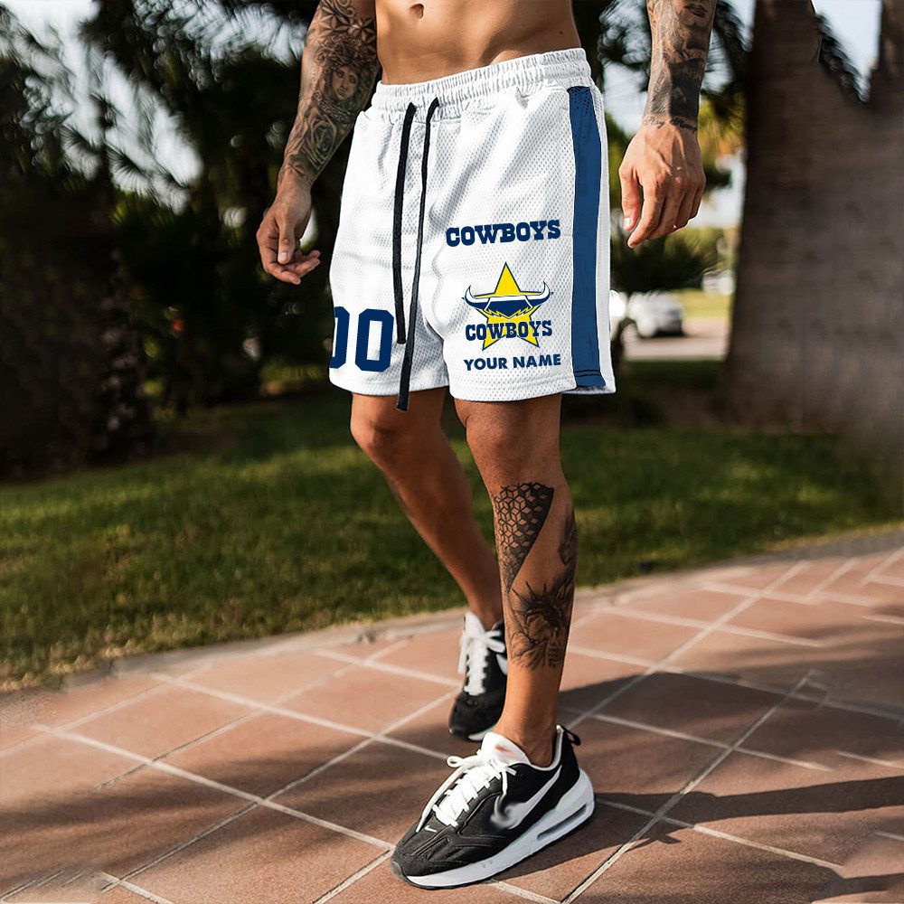North Queensland Cowboys Custom Name And Number Short Pants Gift For Fans North Queensland Cowboys Custom Name And Number Short Pants Gift For Fans