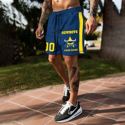 North Queensland Cowboys Custom Name And Number Short Pants Gift For Fans